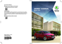 Skoda Fabia 3 - Owners Manual 2020 EN-2
